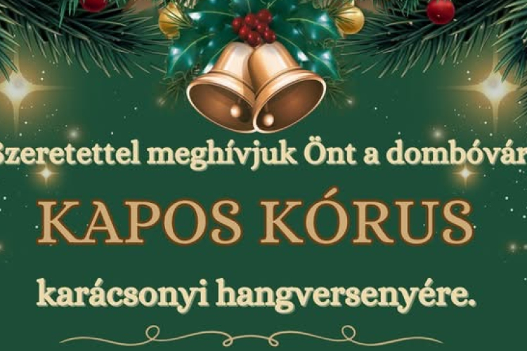 A Kapos kórus idén is szeretettel vár mindenkit karácsonyi hangversenyére Dombóváron
